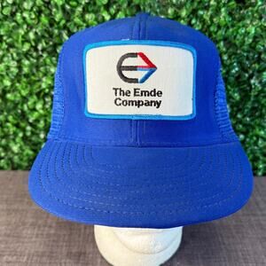 Vintage Reynolds Made In The USA Blue Snapback Hat The Emde Company